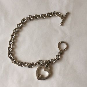 Sterling 925 heart bracelet…with small diamond